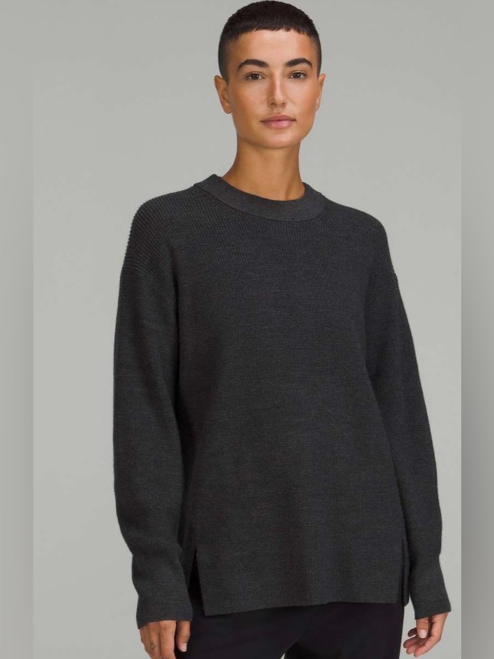 Lululemon Merino Wool-Blend Ribbed Crewneck Sweater